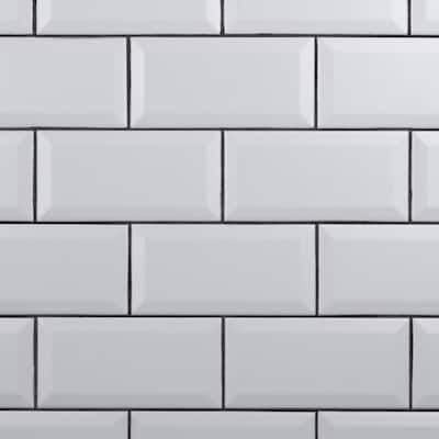 Merola Tile Crown Heights Beveled 3 in. x 6 in. Matte White Ceramic ...