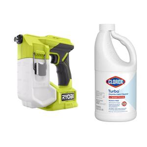 ONE+ 18V Cordless Handheld Sprayer (Tool Only) with Clorox Turbo 64 oz. Disinfectant Cleaner