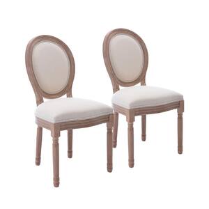 Beige Modern Fabric Dining Chair (Set of 2)