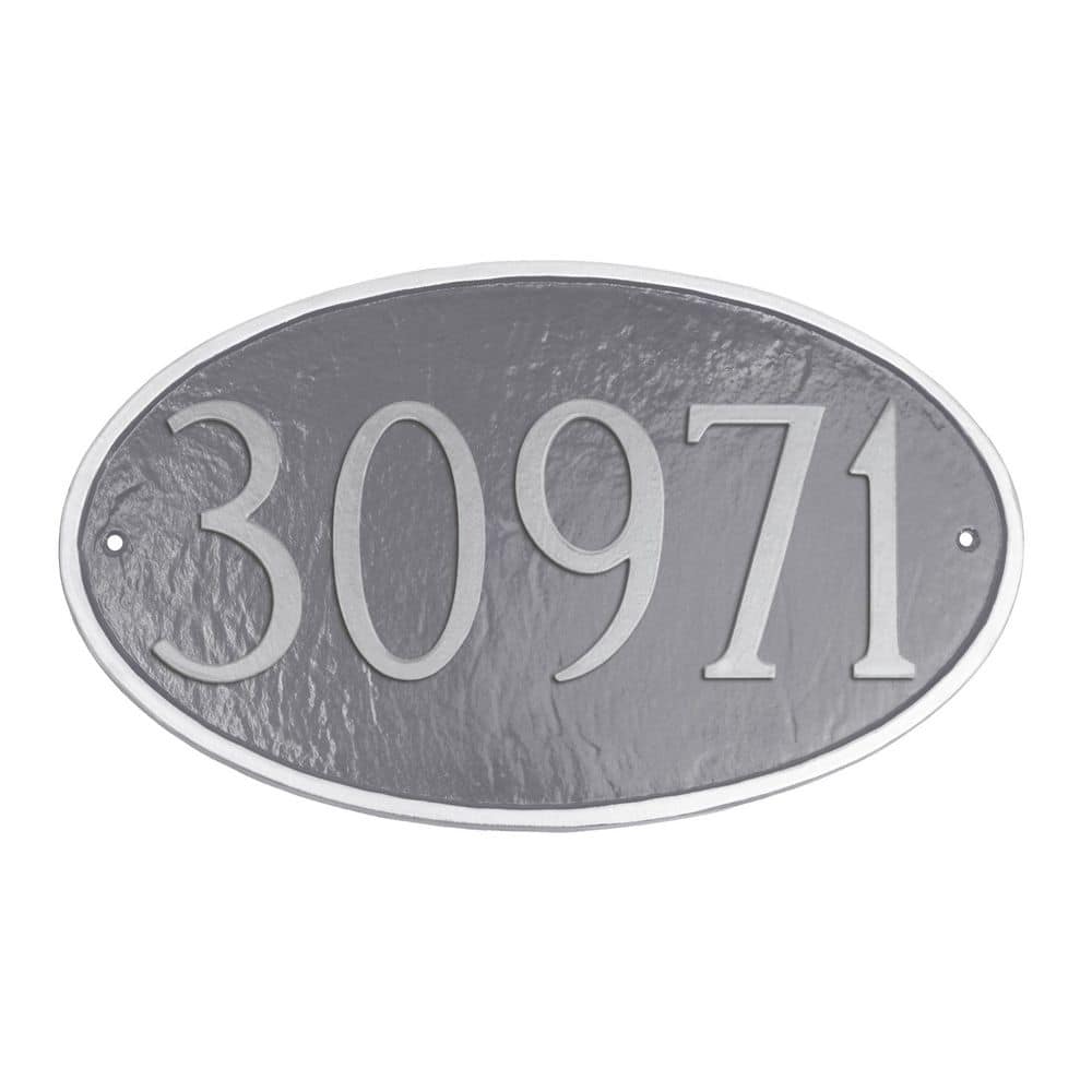 Classic Oval Standard Address Sign Plaque - Gray/Silver price history on PriceWatchPro