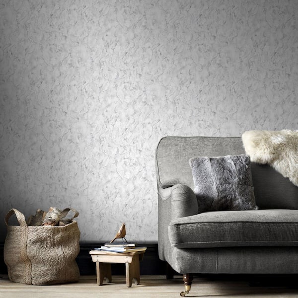 Marble White/Gray Wallpaper Sample