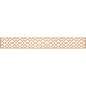 Somerset Fretwork 0.25 in. D x 46.5 in. W x 6 in. L Hickory Wood Panel Moulding