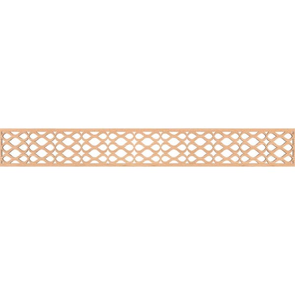 Ekena Millwork Somerset Fretwork 0.25 in. D x 46.5 in. W x 6 in. L Hickory Wood Panel Moulding