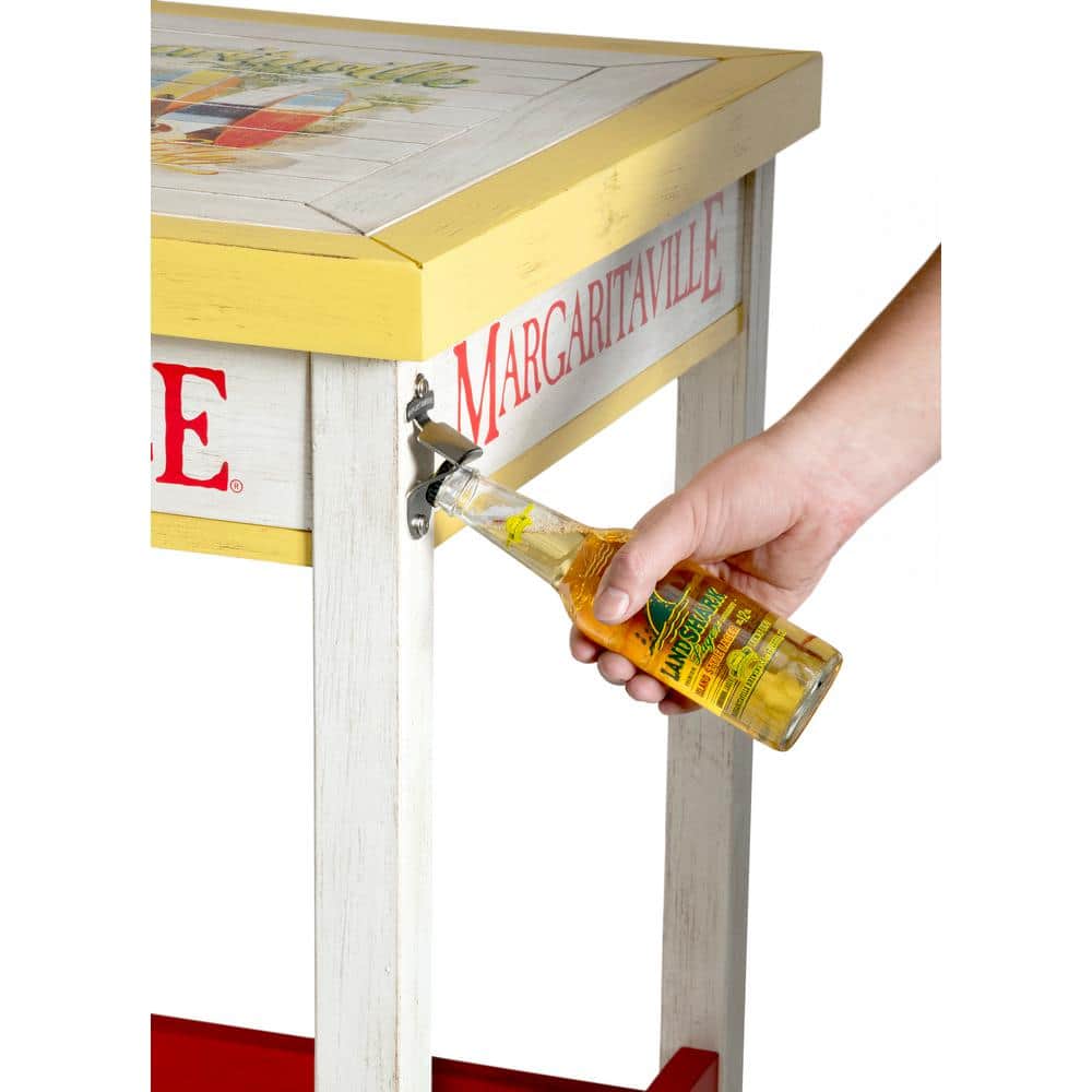 Colorful Poplar Wood Outdoor Bistro Table with Beverage Tub