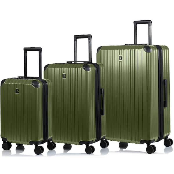 CHAMPS Element 28 in. 24 in. 20 in. Green Hardside Luggage Set with Spinner  Wheels (3-Piece) S1048-GREEN - The Home Depot