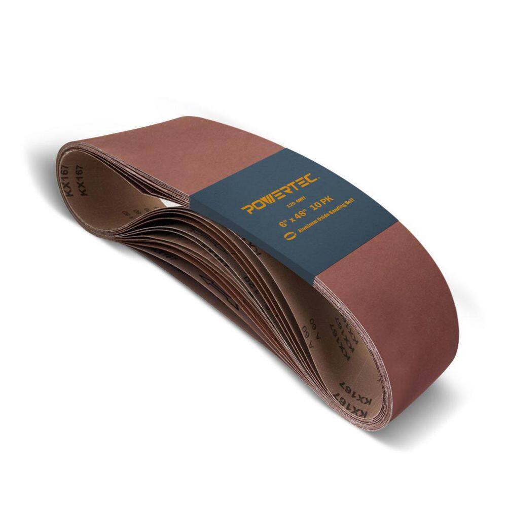 6 in. x 48 in. 120-Grit Aluminum Oxide Sanding Belt for Bench Belt Sander (10-Pack) price history on PriceWatchPro