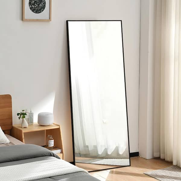 Dovelina Large Rectangle Black Hooks Contemporary Mirror (51 in. H x 16 in. W)