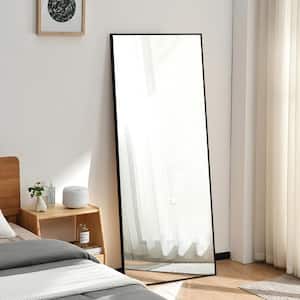 Large Rectangle Black Hooks Contemporary Mirror (51 in. H x 16 in. W)