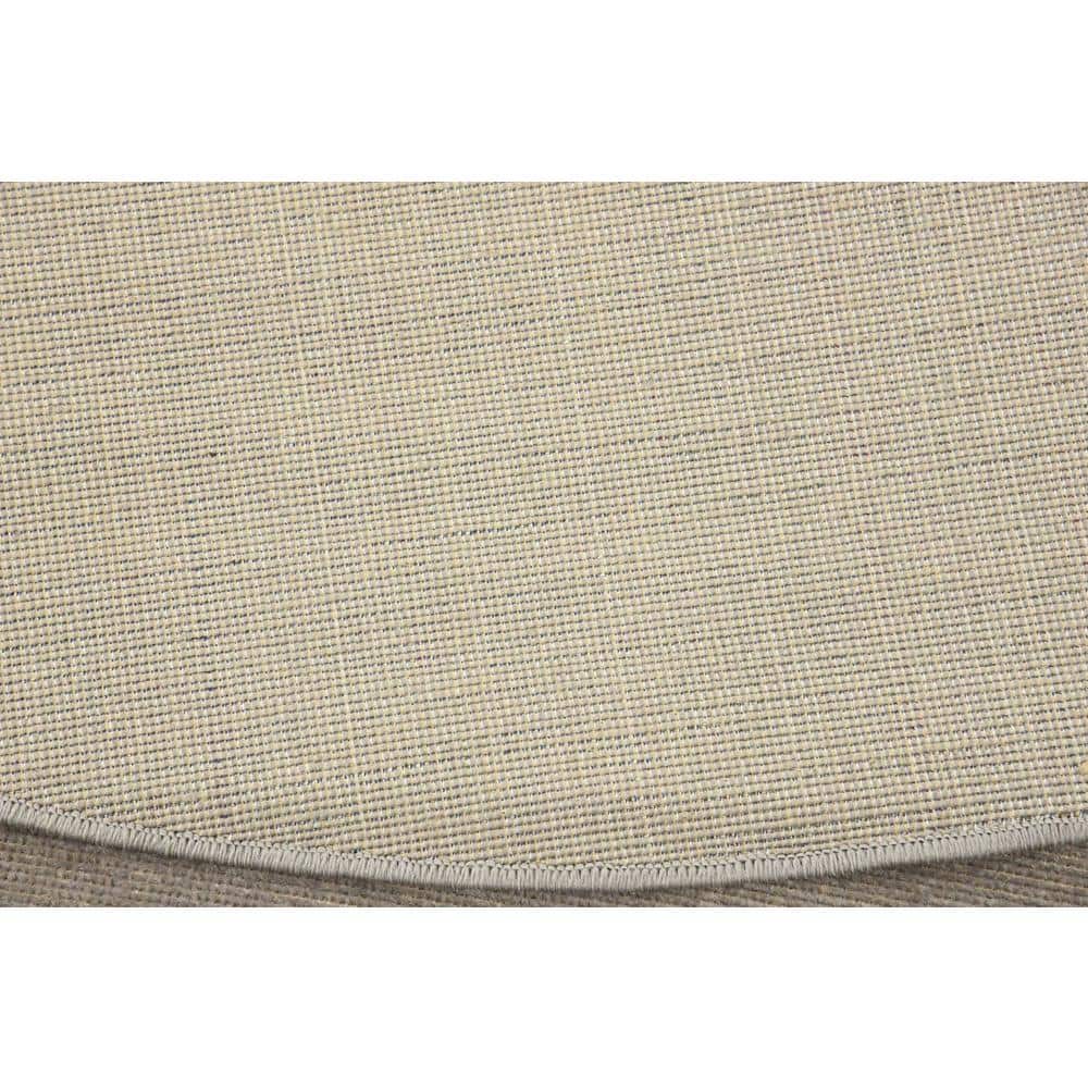 Williamsburg Easy Care Round Gray Synthetic Rug 5'