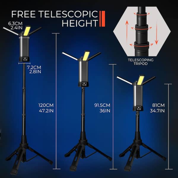BeamBox 20-Volt 2000 Lumen LED Tripod Work Light Adjustable