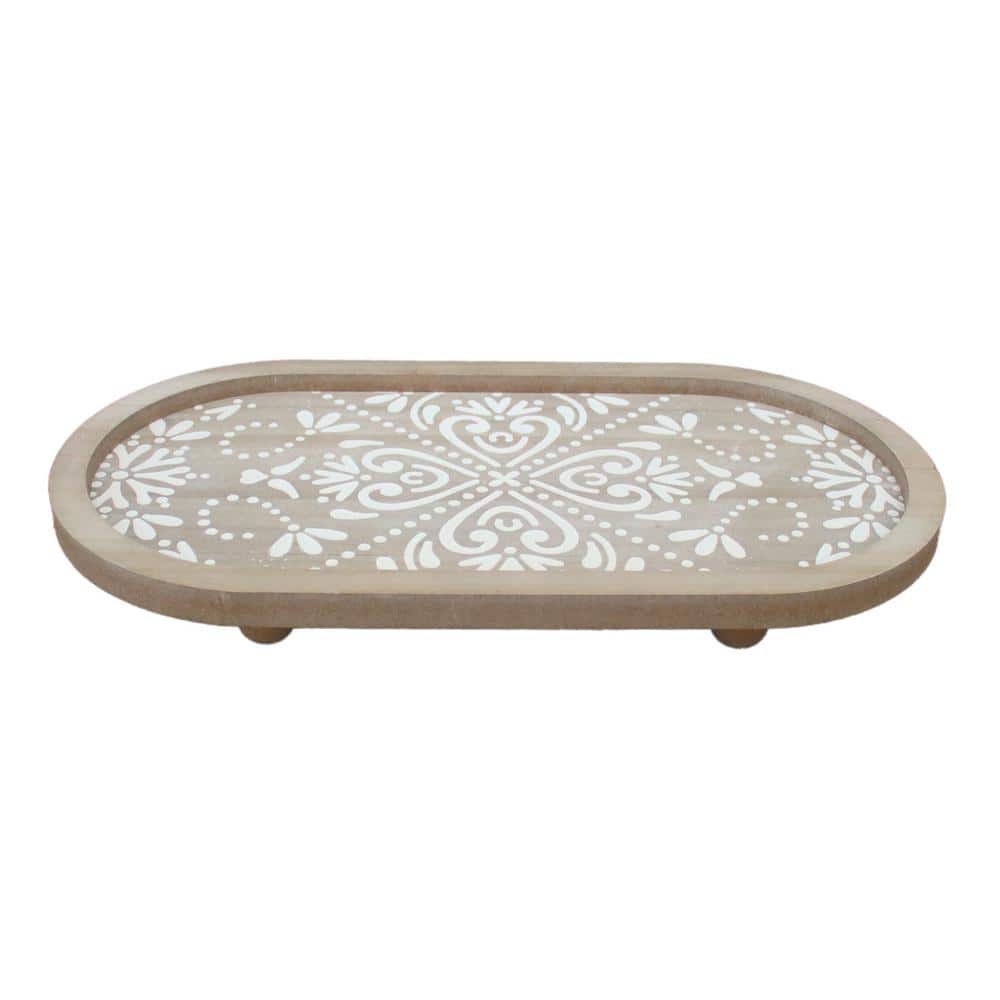 Kate and Laurel 15.5-in x 15.5-in Rustic Brown Serving Tray in the Serving  Trays & Caddies department at