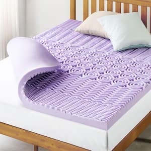 3 in. Full 5-Zone Memory Foam Mattress Topper with Lavender Infusion