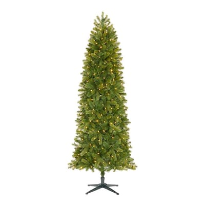 7.5 ft Manchester Slim White Spruce LED Pre-Lit Artificial Christmas Tree with 350 SureBright Color Changing Mini Lights