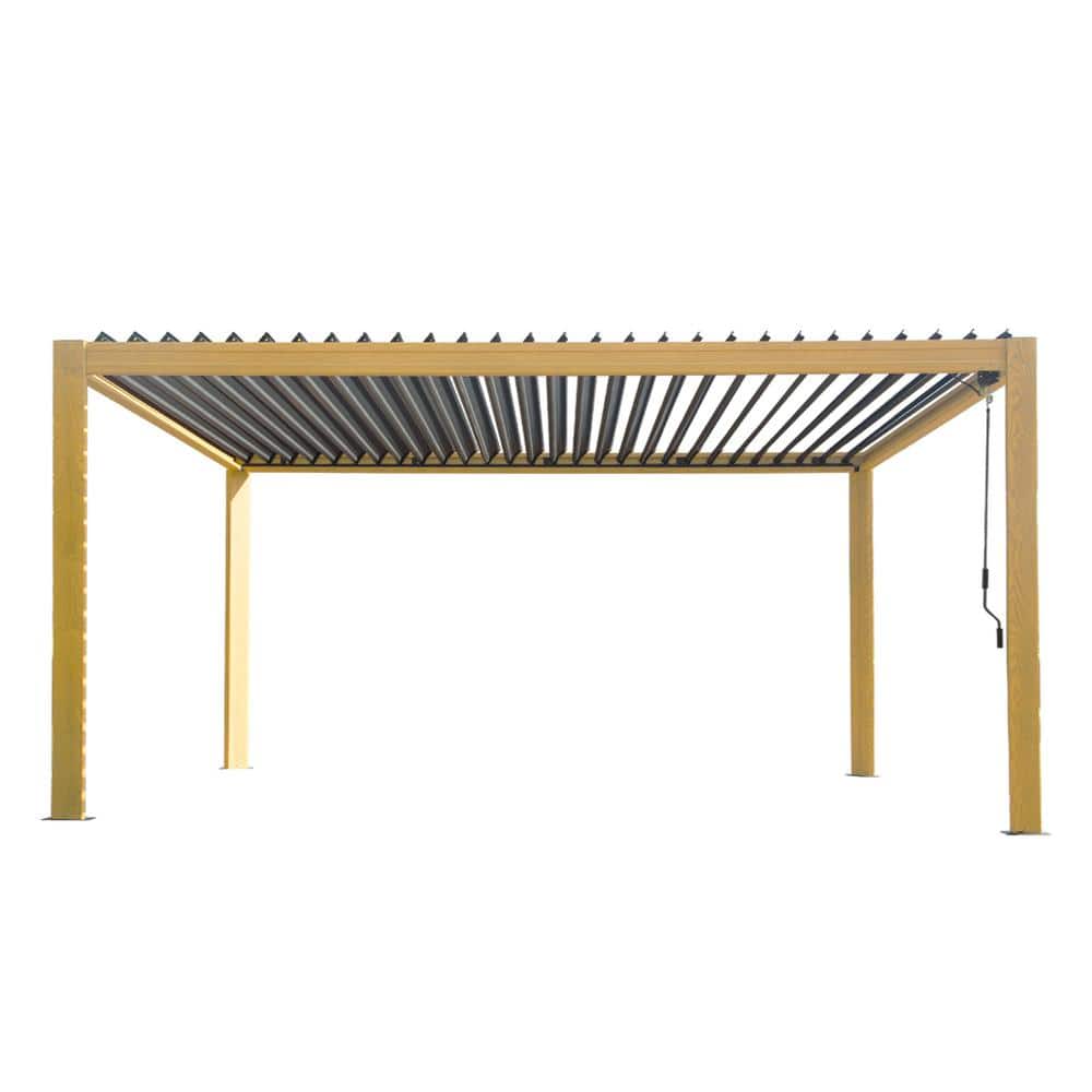 10 ft. x 16 ft. Aluminum Pergola Wood-Looking price history on PriceWatchPro