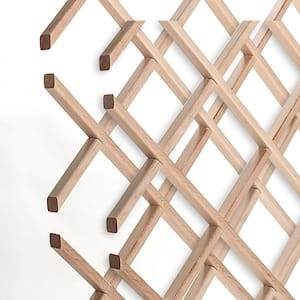 28-Bottle Trimmable Wine Rack Lattice Panel Inserts in Unfinished Solid North American Hard Maple