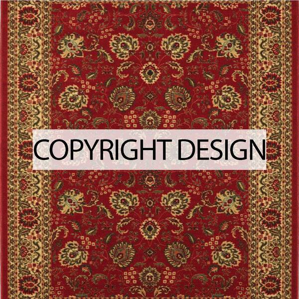 Ottomanson Ottohome Persian Heriz Oriental Design Runner Rug with Non-Skid