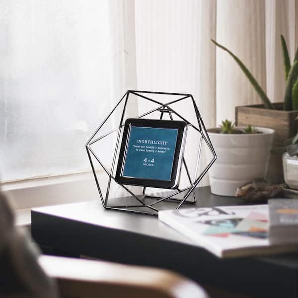 4 in. x 4 in. Silver Hexagonal Picture Frame (for All Occasions, New Year's, etc.)