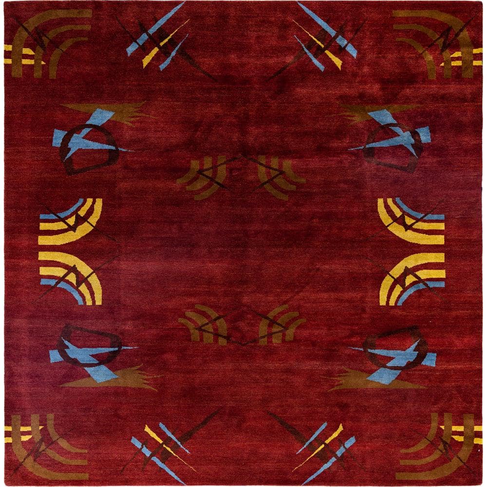 Ikat Red 8 X 10 Hand-Knotted Wool Indoor Area Rug price history on PriceWatchPro