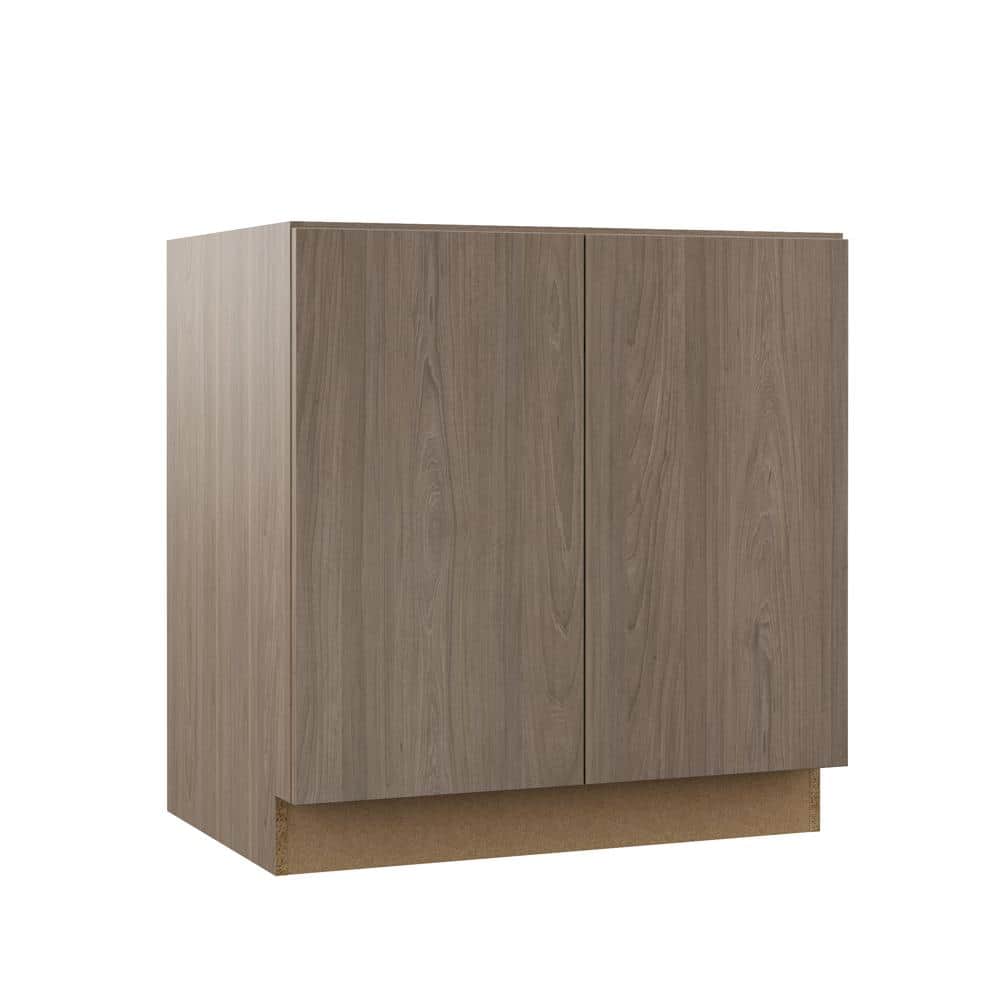 Designer Series Edgeley 33 in. W x 21 in. D x 34.5 in. H Assembled Slab Full Height Door Bath Cabinet in Driftwood price history on PriceWatchPro