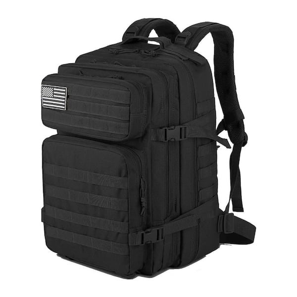 Cisvio 19 in. Black Military 3P Tactical 45L Backpack, Army 3-Day