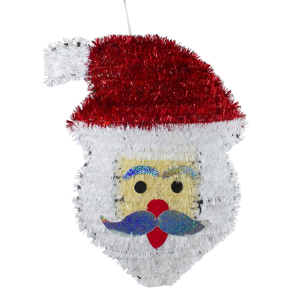 Northlight 19 in. Tinsel Santa Claus Christmas Window Decoration