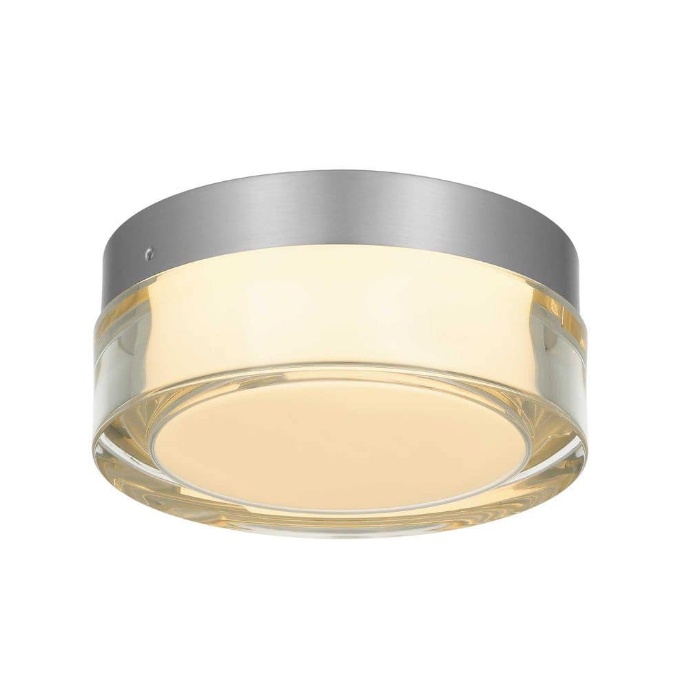 Home Lighting 6 in. Modern Round Brushed Chrome Inegrated LED Flush Mount Dimmable for Kitchens, Bedroom, Hallway price history on PriceWatchPro