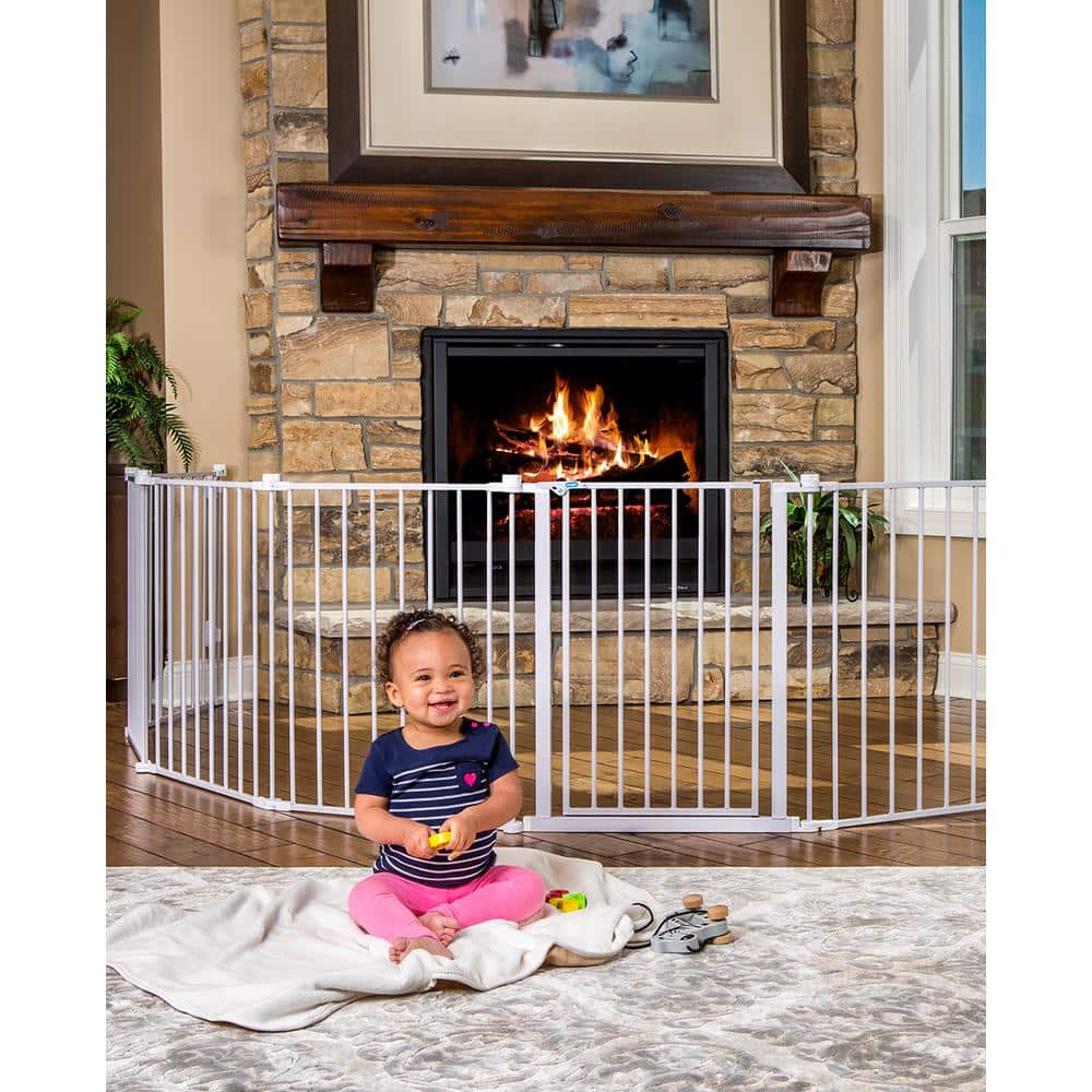 Regalo White Adjustable Metal Baby Gate and Play Yard