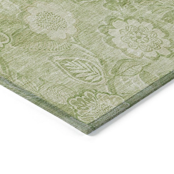 Chantille Machine Washable Indoor/Outdoor Abstract ACN1939 Sage 5 ft. x 7 ft. 6 in. Area Rug