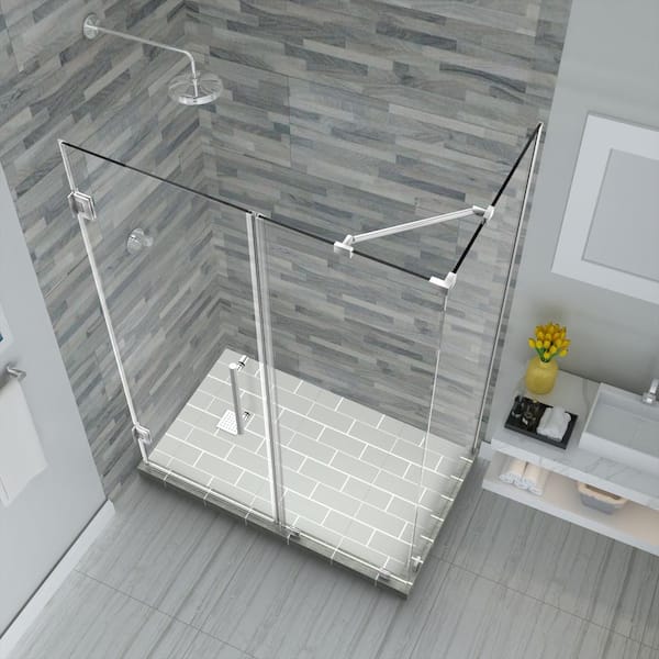 Aston SEN988-SS-36-10 Stainless Steel Aquadica 36 x 36 x 72 Completely Frameless Square Shower Enclosure