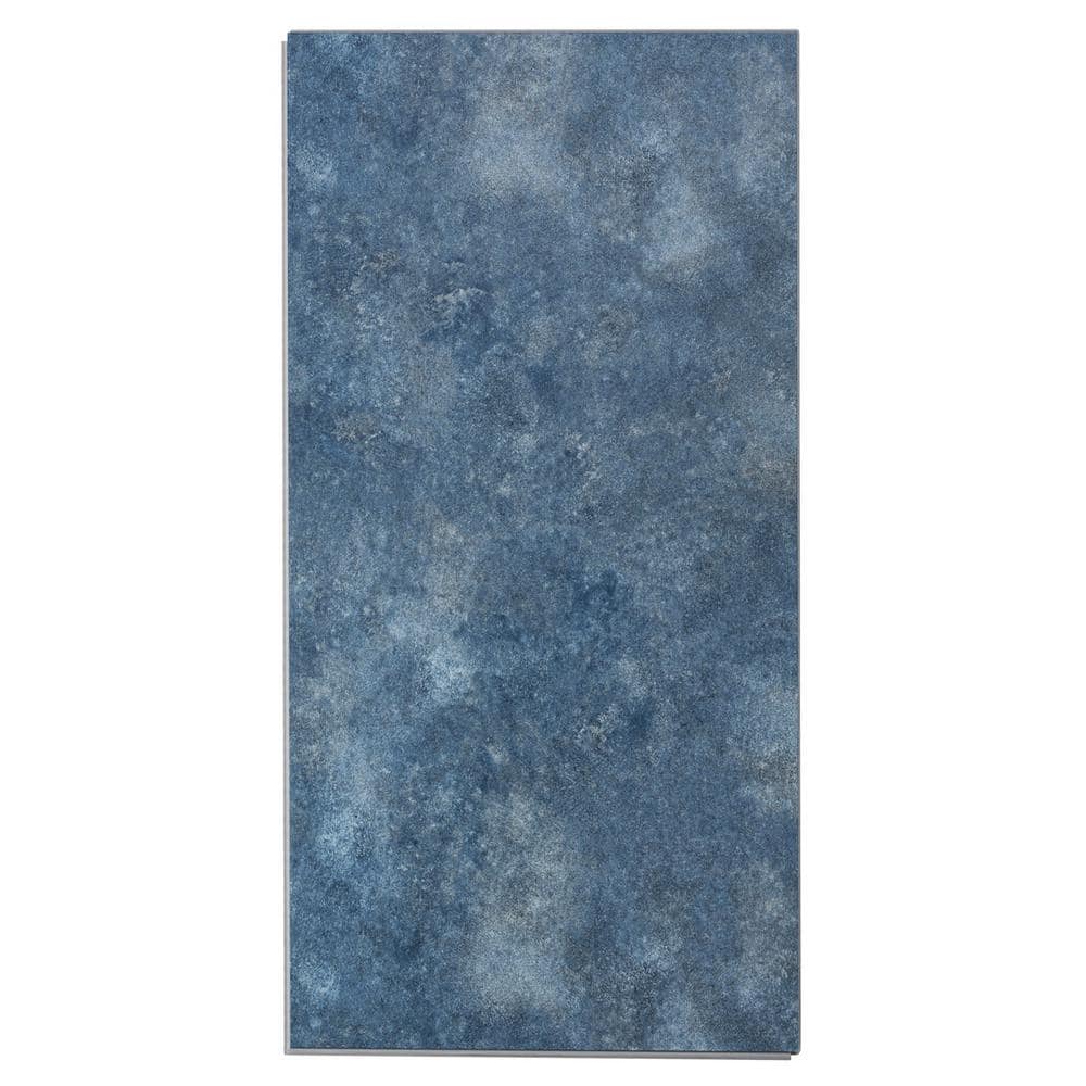 Topaz Blue Stone Look 12" x 24" Waterproof Vinyl Tile