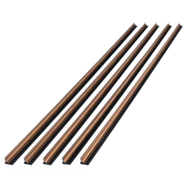 Fasade Antique Bronze 47 in. Vinyl Backsplash Accessory Inside Corner Trim (5-Pack)