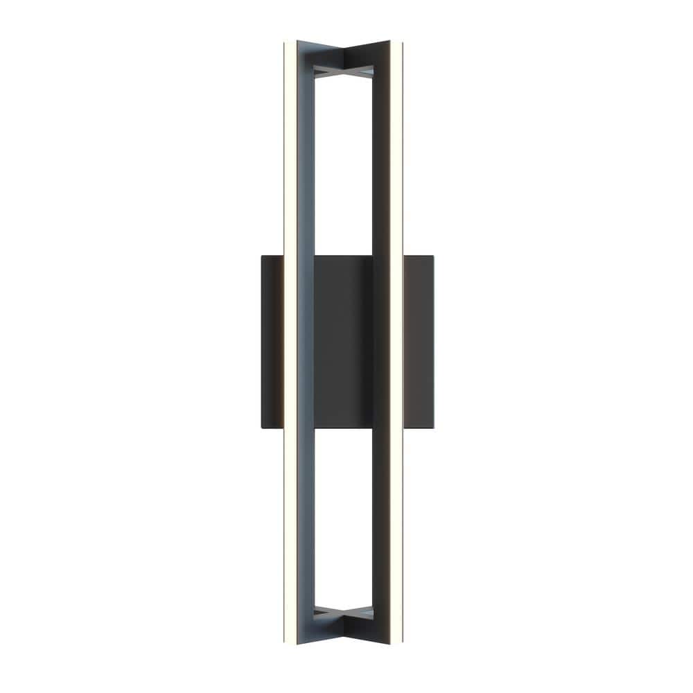 Cass 16" Black Steel Dimmable LED Wall Sconce