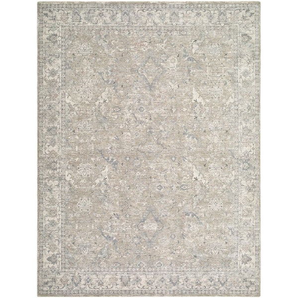 Poetry Slate Traditional Border 7 ft. x 10 ft. Area Rug