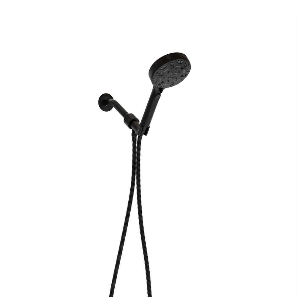 8-Spray Wall Mount Handheld Shower Head, 4.7 in. Hand Shower with Hose 1.8 