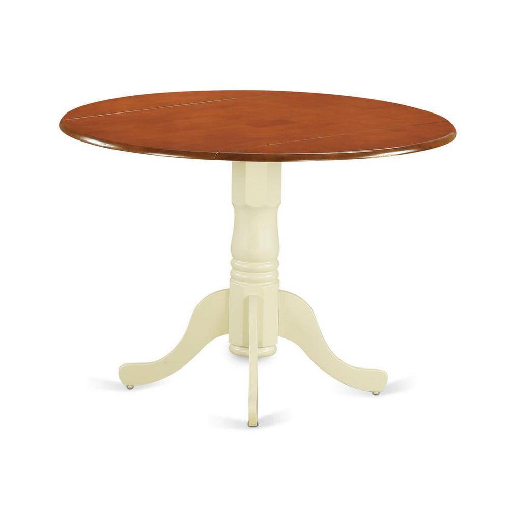 Buttermilk and Cherry 3-Piece Round Drop Leaf Dining Set