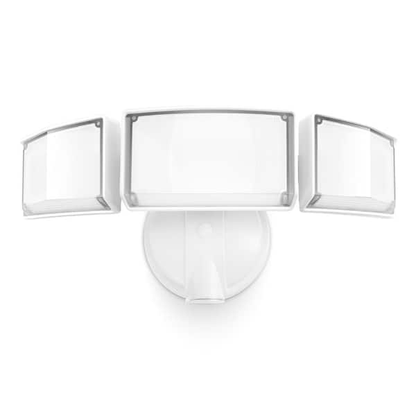LUTEC 287 Watt Equivalent 5200 Lumen 180 Degree White Switch Controlled Weather Resistant Integrated LED Flood Light