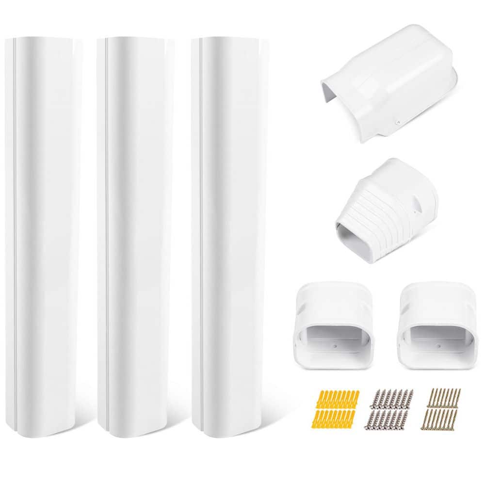 "Mini Split Line Set Cover 3"" PVC Line Cover Kit for Mini Split and Central Air Conditioner Heat Pump(3'' x 4.2Ft White)" price history on PriceWatchPro