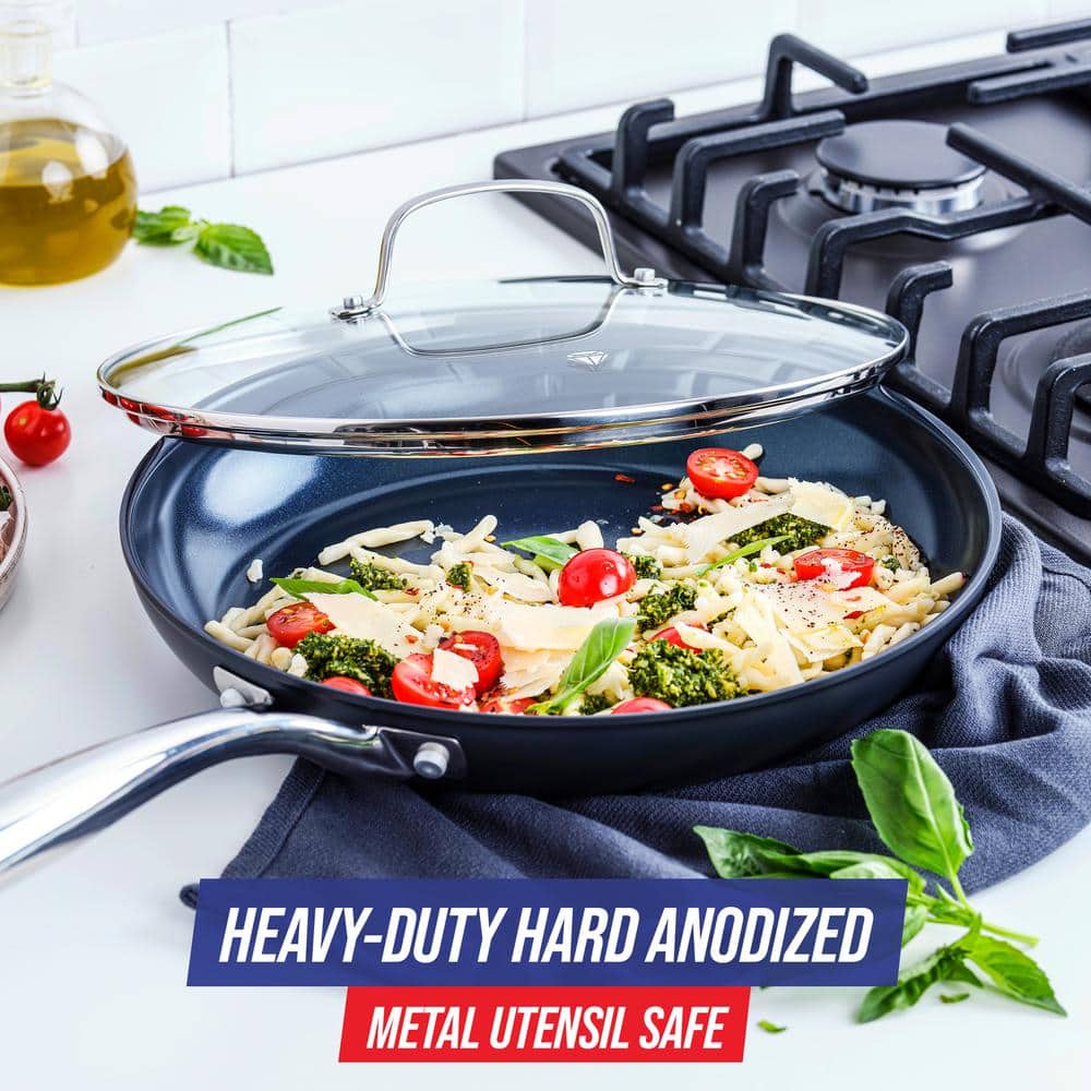 Blue Diamond 11" Hard Anodized Aluminum Frying Pan with Lid