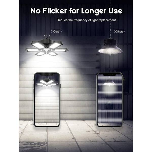 thumbnail image 2 of 2-Pack 600W 900,000LM Deformable LED Garage Light - Bright Shop Ceiling Bulb Lamps, 6500K 2 of 5