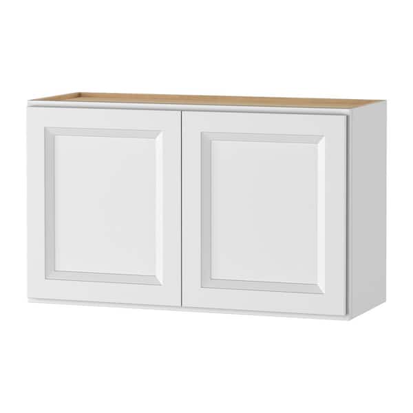 Keyport Shaker 30 in. W x 12 in. D x 18 in. H Plywood Tool-Free Ready To Assemble Wall Bridge Kitchen Cabinet in White