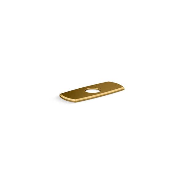 Occasion 2.69 in. Metal Escutcheon Plate in Vibrant Brushed Moderne Brass
