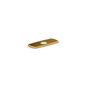 Occasion 2.69 in. Metal Escutcheon Plate in Vibrant Brushed Moderne Brass