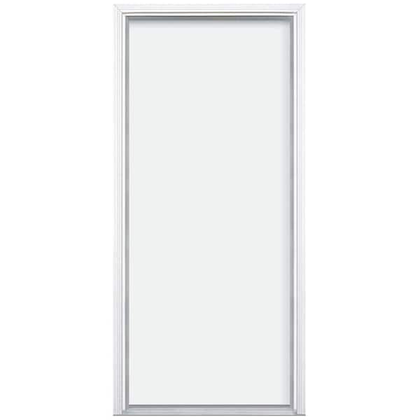 Masonite 32 in. x 80 in. Utility Flush Right-Hand Inswing Primed Steel ...