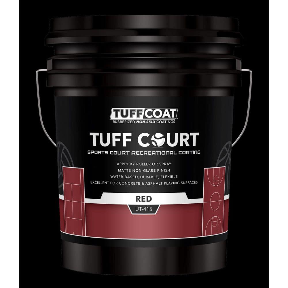 TUFF COAT Tuff Court UT-415 5-Gl Red Non-Skid Durable Sport Court