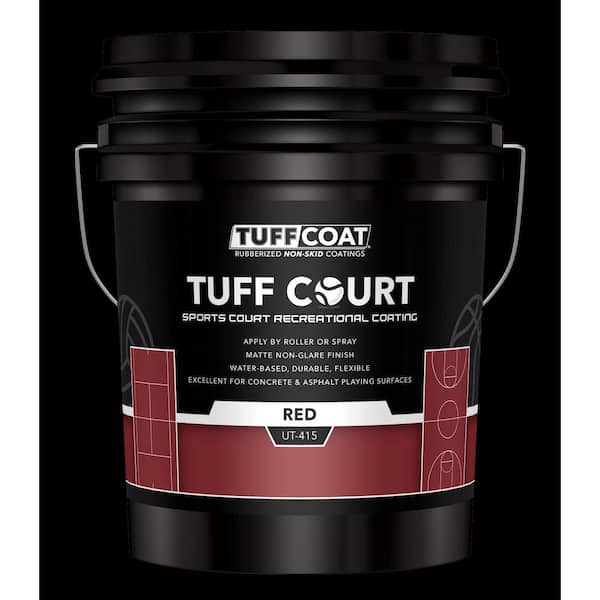 TUFF COAT Tuff Court UT-415 5-Gl Red Non-Skid Durable Sport Court