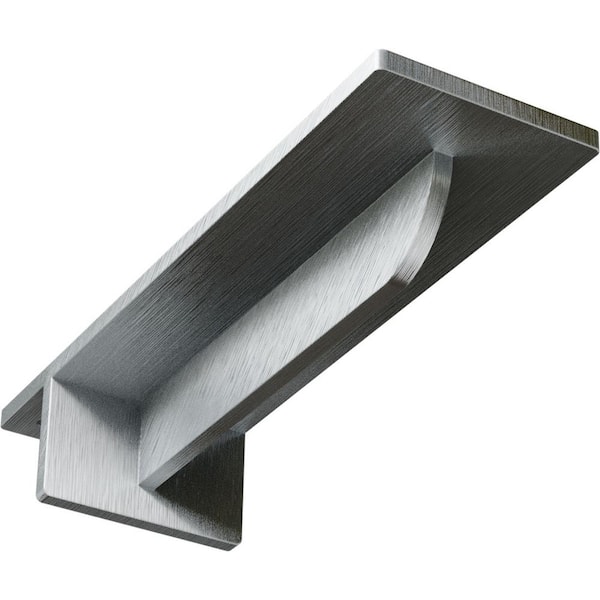 Ekena Millwork 10 in. x 3 in. x 2 in. Steel Unfinished Metal Heaton Bracket