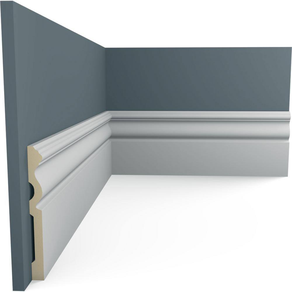 Primed Geometric Polyurethane Baseboard Moulding Sample