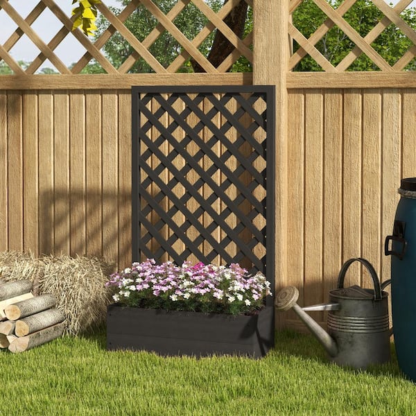 Outsunny Middle 29.5 in. x 13.25 in. x 53.25 in. Black Outsunny Middle 29.5 in. x 13.25 in. x 53.25 in. Black