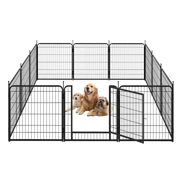 Siavonce Pet Playpen, Pet Dog Fence Playground, Camping, 32 in. H