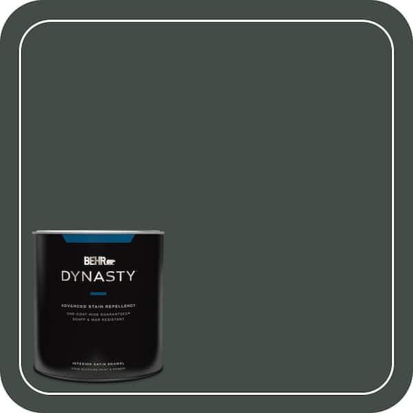 BEHR DYNASTY 1 qt. Home Decorators #HDC-CL-21 Sporting Green Satin Enamel Interior Stain-Blocking Paint and Primer